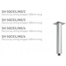 ECT Doccia Sq Ceiling Dropper 200mm, 300mm, 400mm and 600mm long